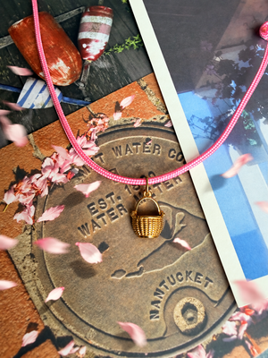 the gold basket necklace