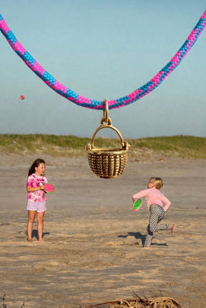the gold basket necklace