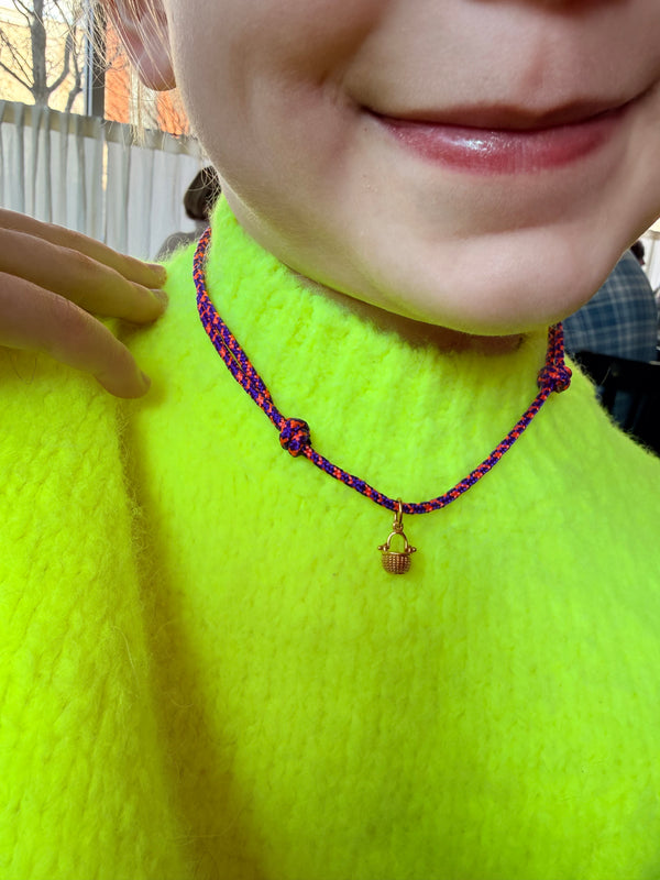 a tiny nantucket basket necklace